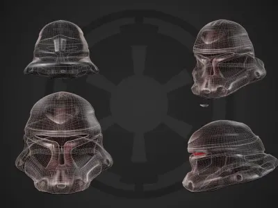 Custom Death Trooper helmet 3D model