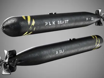 Torpedo Low-poly 3D model