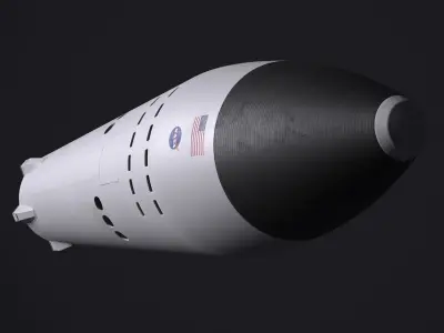 SpaceX Lunar Optimized Starship  3D model
