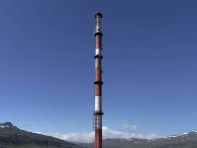Industrial Chimney 001 Low-poly 3D model