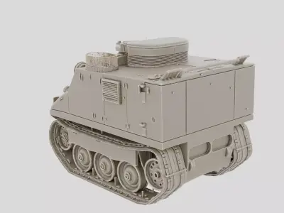 Tracked Armored Recovery Vehicle for 3D print 3D model