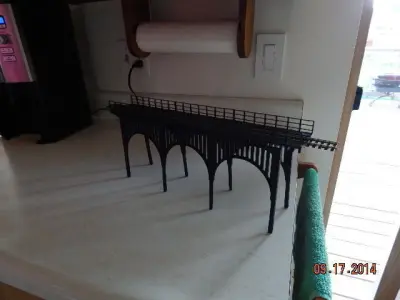 HO Train Bridge with Lower Supports - 15 inch 3D print model