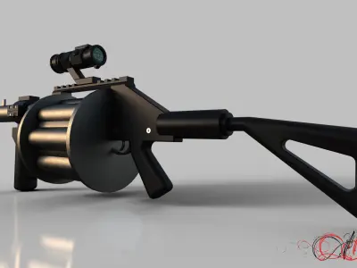 M32 - Grenade launcher 3D model