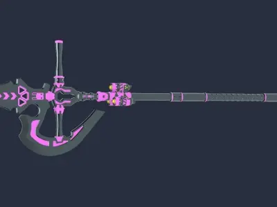 Cyberpunk Cosplay Axe 3D Model Stl 3D print model