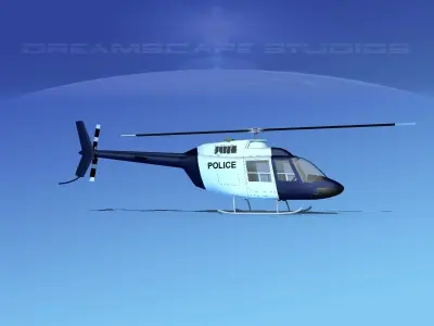 Bell 206 Police 3D model
