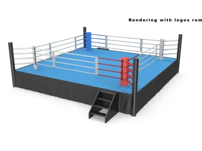 Boxing Ring 3D model 7