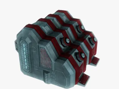 Fuel tank sci-fi low poly  Low-poly 3D model