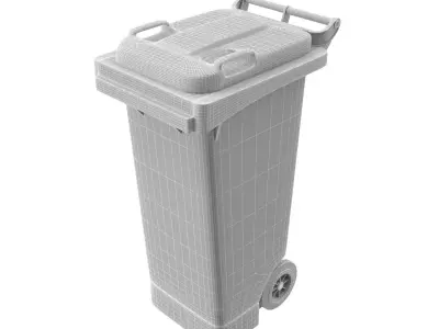 Plastic Wheelie Trash Bin 3D model