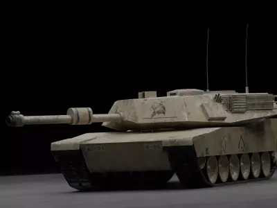 Low Poly Abrams and Bradley Game Ready Free low-poly 3D model