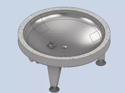 ASME BPE Pressure Vessel  Industrial Sanitary Tank 6000 L 3D model