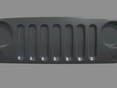 Front Bumper Jeep Low-poly 3D model