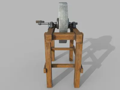Grindstone 2 grinding wheel Low-poly 3D model