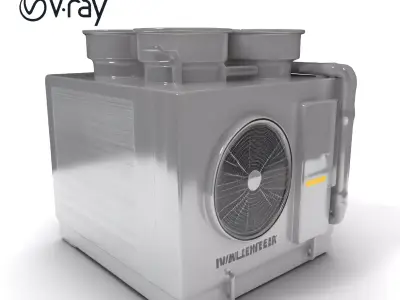 Industrial HVAC System D Model Pack Low-poly 3D model