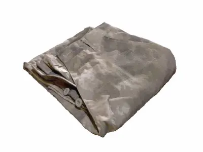 Folded Combat Pants 3D Scan 3D model