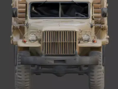 WWII Light Tank  Model Low-poly 3D model