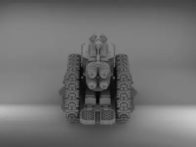 Legion Longsword with Quad Bolters Free 3D print model