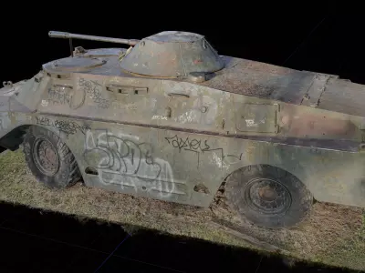 Soviet BRDM-2 Military Vehicle - Gaussian Splatting 3D model