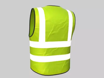Safety Vest - High-Visibility Reflective Vest Low-poly 3D model