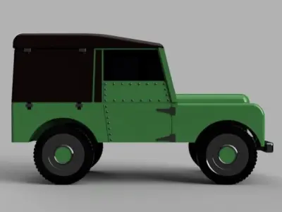 3D Printable Vintage Jeep Model - Classic Off-Road Vehicle 3D print model