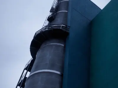 Modern Gas Power Station 3D model