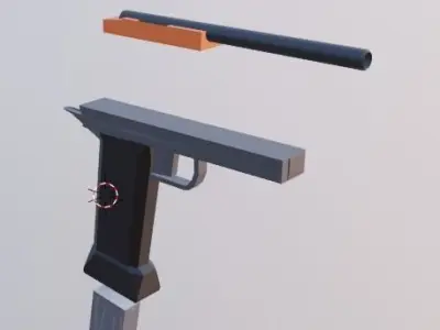 Pistol Custom  Free 3D model