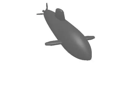 Submarine Low-poly 3D model