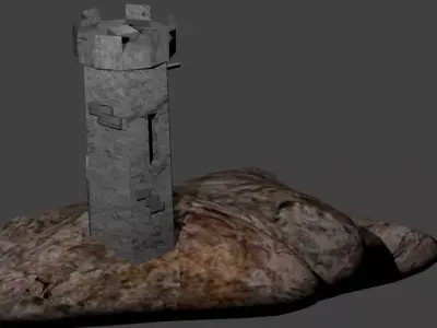 Castle tower 3D model