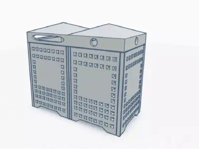 HO Scale Modern Rubbish Bin 3D print model