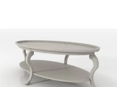 Sebastian Oval Cocktail Table 3D model