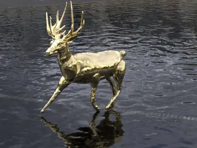 Reindeer statue 3D model