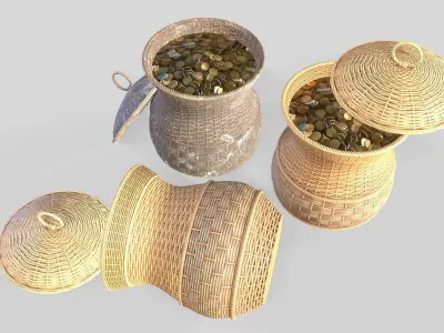 Basket 15 Low-poly 3D model