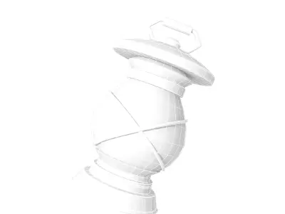 kerosene lamp icon Low-poly 3D model