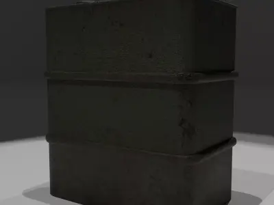 Metal Box Free low-poly 3D model purchase