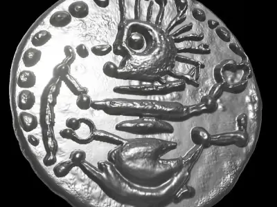 Celtic coin 1 3D print model