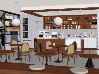 coffee shop 3D model 28
