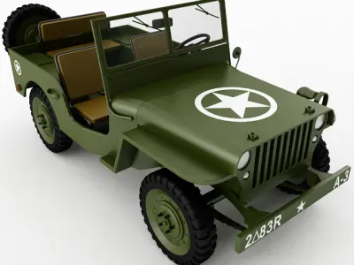 Willys Jeep 3D model purchase
