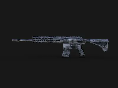 Haenel assault rifle  Low-poly 3D model