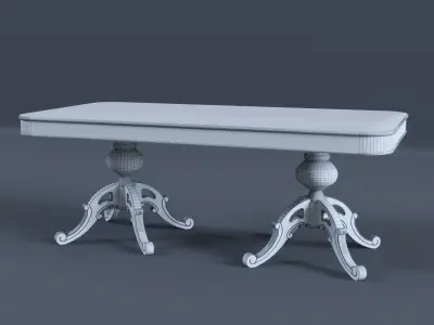 antique table in classic style 3D print model