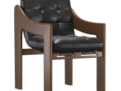  Halston Dining Armchair 3D model