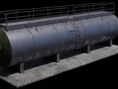 Oil storage tank 2B 3D model