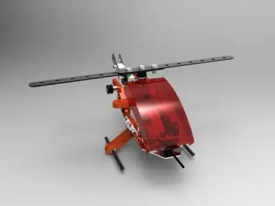 Meccano Helicopter Free 3D model