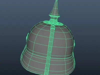 German WW1 Picklehaube Helmet Low-poly 3D model