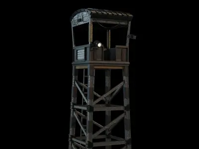 Watch Tower Free low-poly 3D model