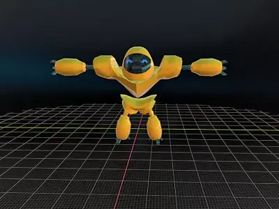 Lowoply scifi robot Free low-poly 3D model