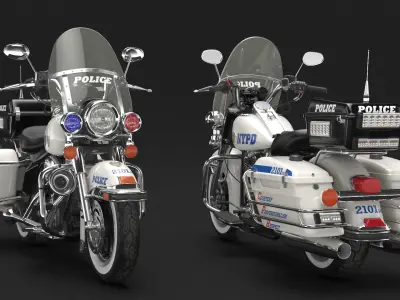 US NYPD Motorcycle Road King  purchase 3D model