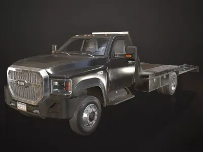 Medium Duty Truck VX400 - Car Hauler 3D model