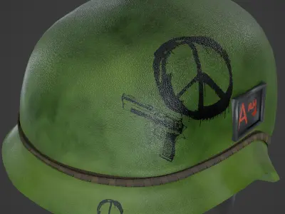 WAR HELMET Free low-poly 3D model