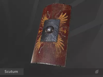 Scutum Shield Low-poly 3D model