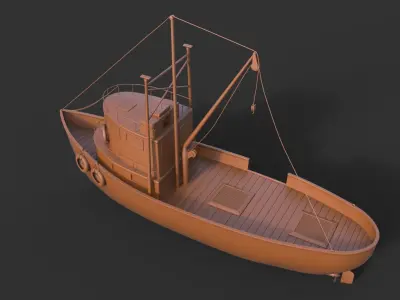 Ship Fishing mk1 3D print model
