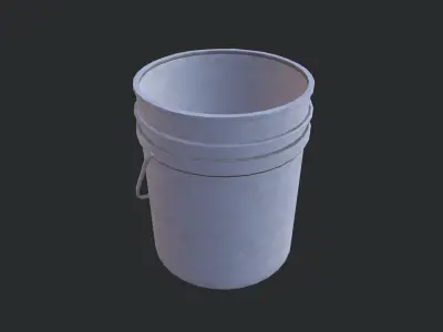 Plastic Pail Low-poly 3D model